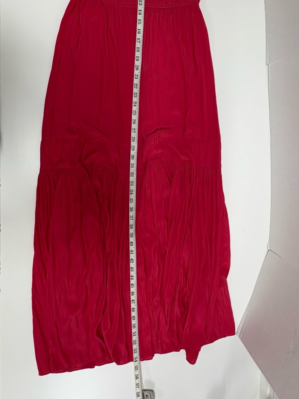 Unsubscribed Cranberry Red Crinkled Ruched Maxi Dress - Size XS. - Picture 12 of 16